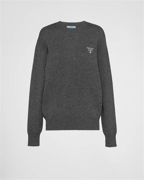 grey prada sweater|prada crew neck sweater.